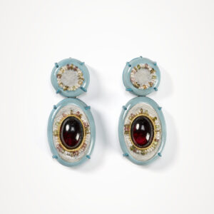 italian contemporary jewelry earrings garnets tourmalines pearls gian luca bartellone italy 2