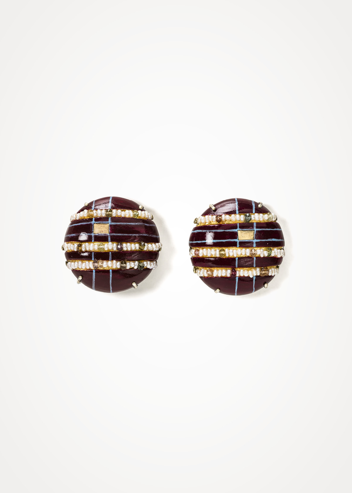 contemporary jewelry earrings tourmalines pearls gian luca bartellone italy